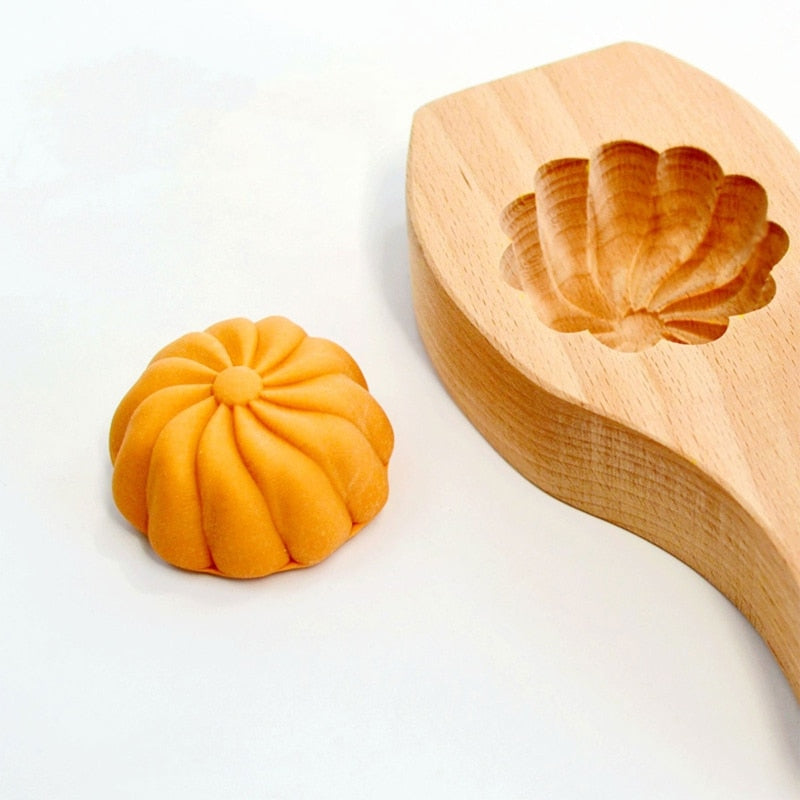 Wooden Moon Dumpling Maker Mold