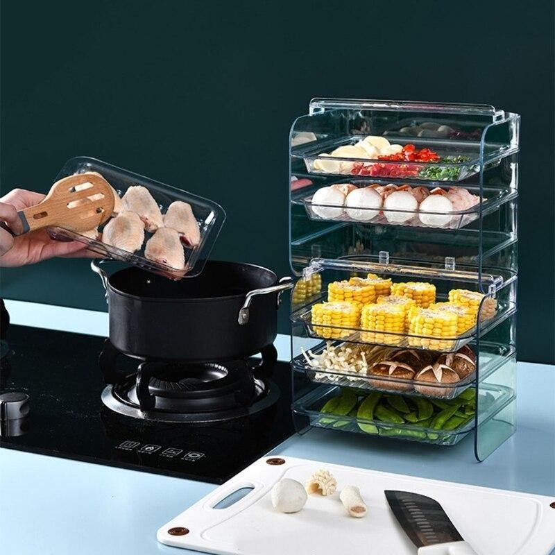 Multi-Layer Stackable Kitchen Storage Rack