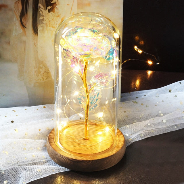 Eternal Artificial Rose Glass Dome