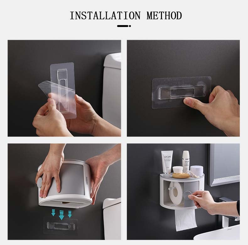 Waterproof Multi-Layer Toilet Paper Holder Shelf