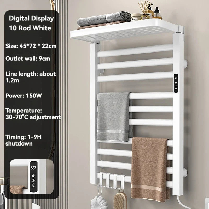 Intelligent Electric Heated Towel Drying Organizer Rack