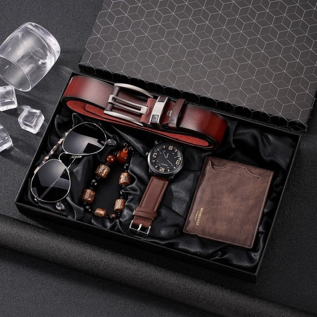 Elegant Men's Luxury Leather Gift Set