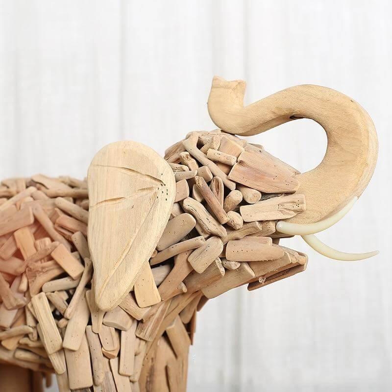 Creative Handmade Asian Style Wooden Elephant