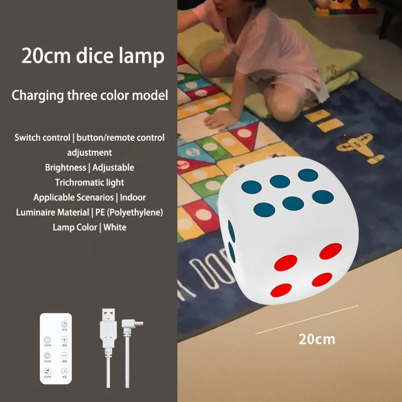 Huge Dice Bedside Atmosphere Floor Table Lamp