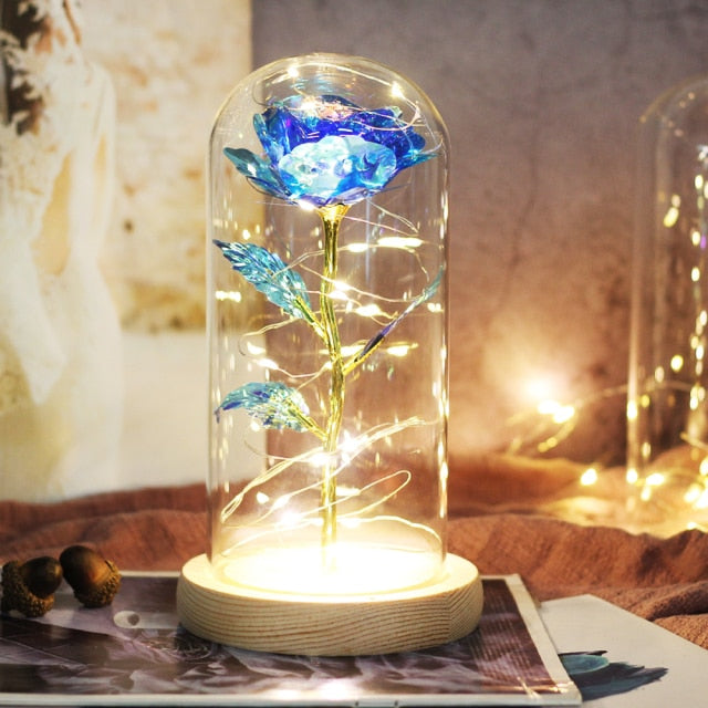 Eternal Artificial Rose Glass Dome