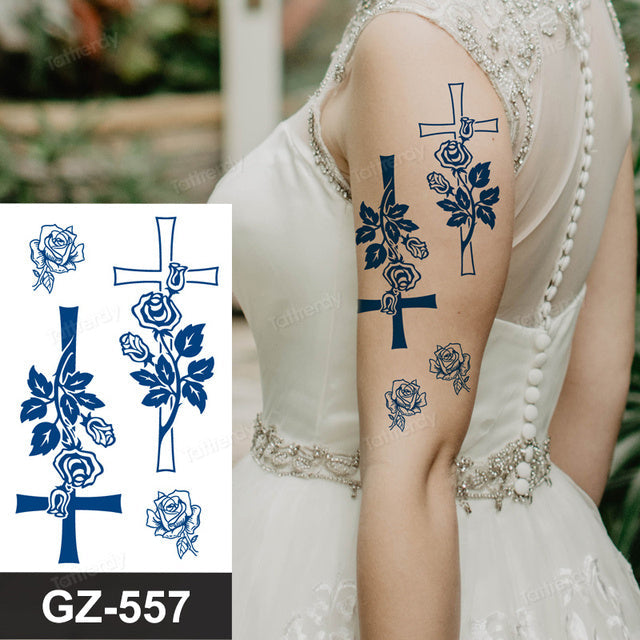 Blooming Flower Orchid Semi-Permanent Temporary Tattoo