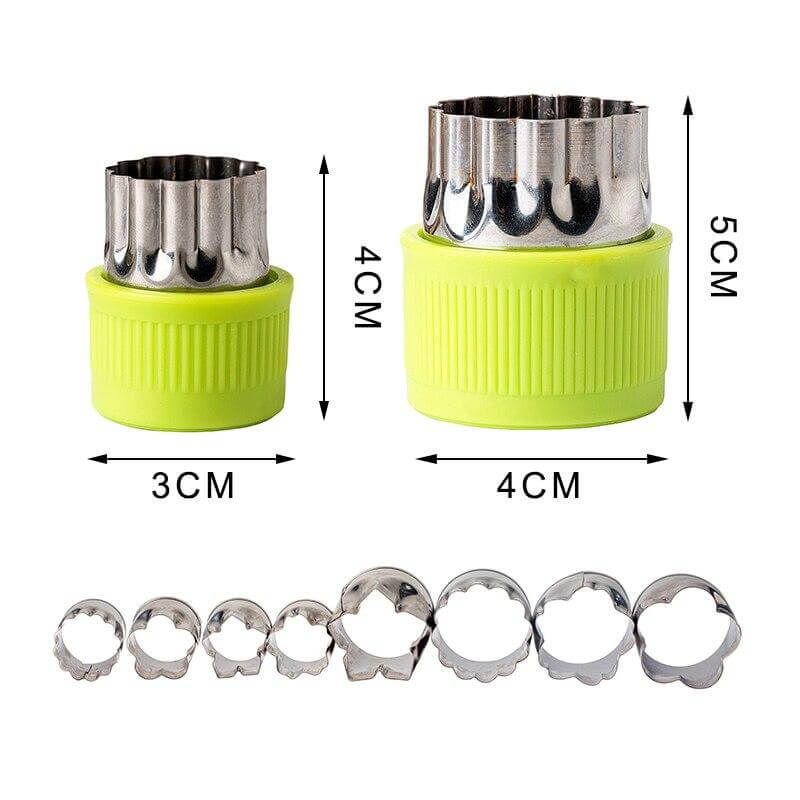 8pcs/Set Stainless Steel Puzzle Fruit Vegetable Cutter