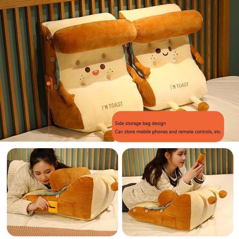 I AM TOAST Cute Bedside Comfy Washable Pillow