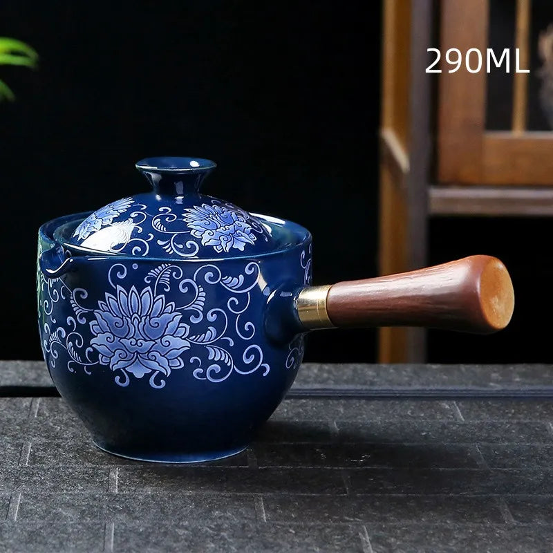 Traditional Harmony Ceramic Rotating Teapot