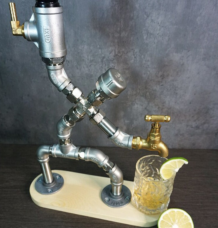 Vintage Human Industrial Pipe Drink Dispenser