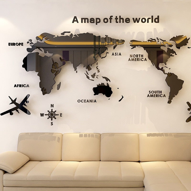 Globe Vision World Map Sticker