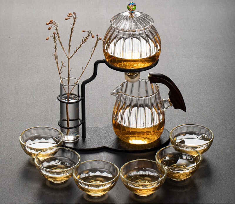 Nature Leaf Magnetic Semi-Automatic Tea Set