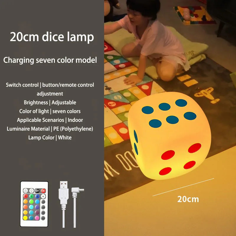 Huge Dice Bedside Atmosphere Floor Table Lamp