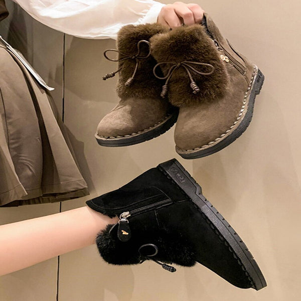 Chunky Padded Women Ankle Snow Boots