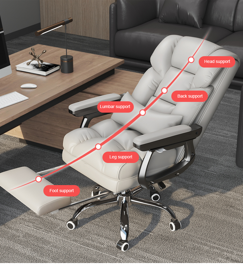 Office Comfort Adjustable Leather Comfy Chair