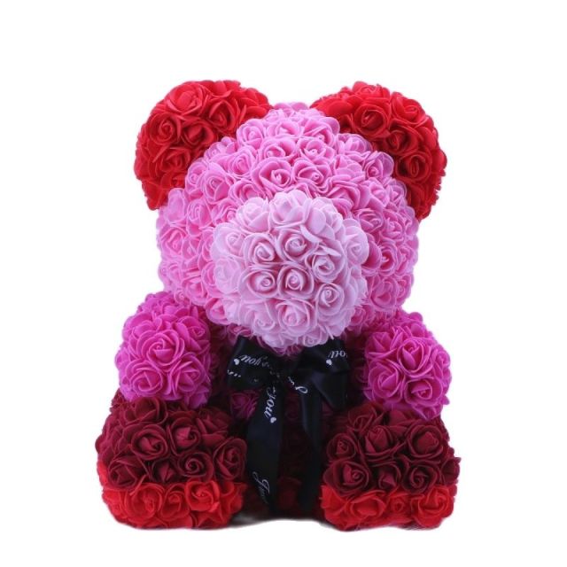 Artificial Rose Flowers Teddy Bear