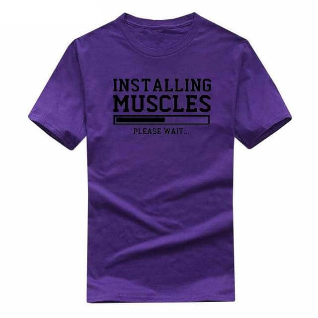 Installing Muscles Funny T-shirt