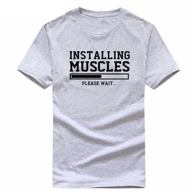 Installing Muscles Funny T-shirt