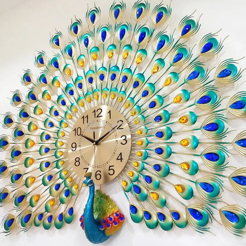 Majestic Peacock Creative Wall Clock