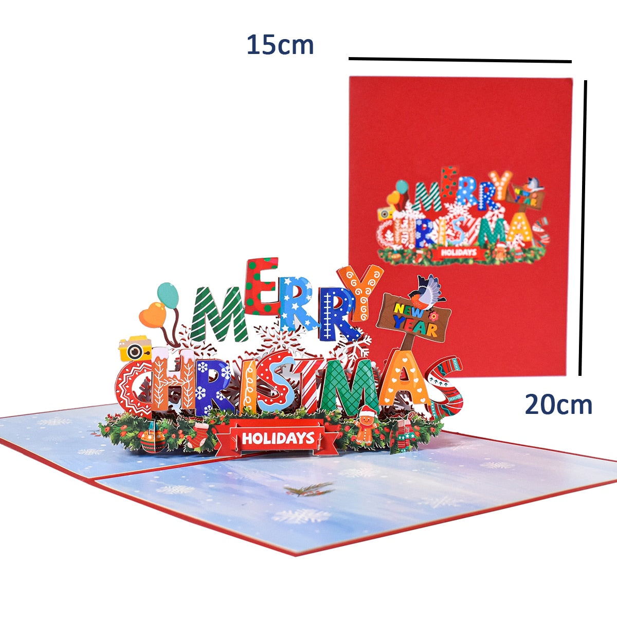 3D Pop-Up Cheerful Christmas Gift Cards