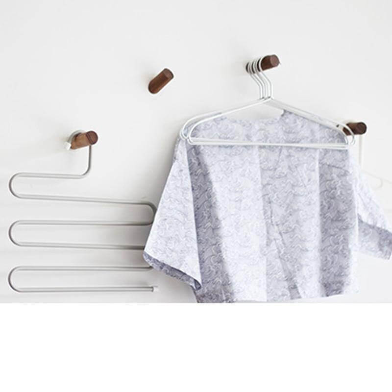 Nordic Wooden Easy Wall-Mounted Clothes Hanger