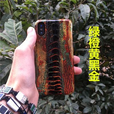 Luxury Real Genuine Natural Ostrich Legs Skin Leather Iphone X Case