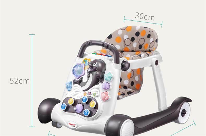 Anti-Rollover Multi-function Baby Walker with Music