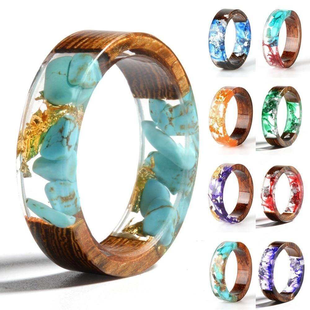 Handmade Colorful Wood Love Ring