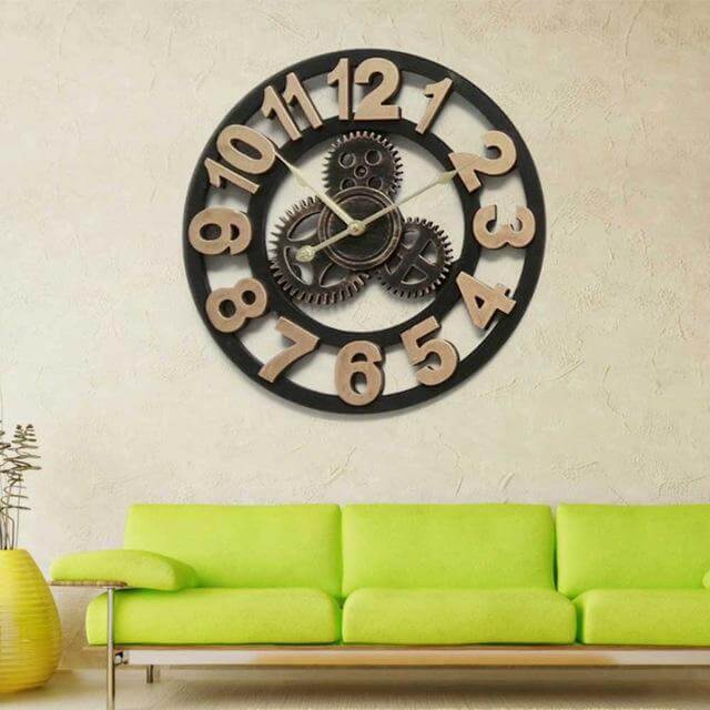 Handmade Oversized 3D Retro Decorative Wall Clock