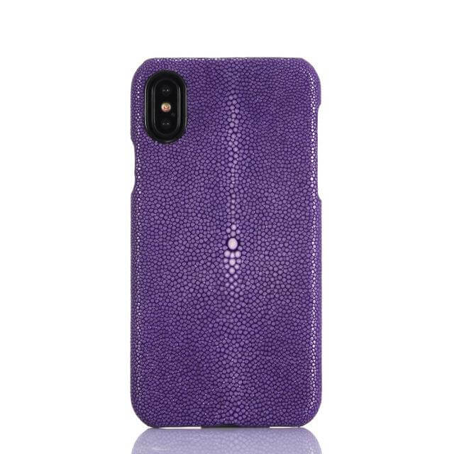 Fashion Pearl Fish Skin Leather Iphone X Case