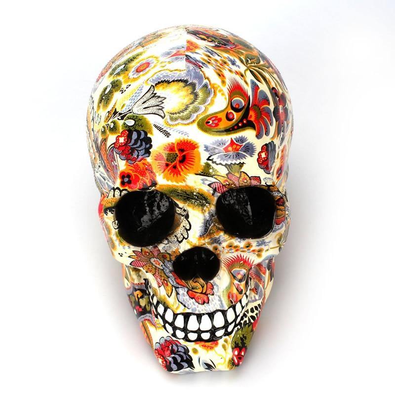 Creative Colorful Resin Skull Halloween Party Decoration