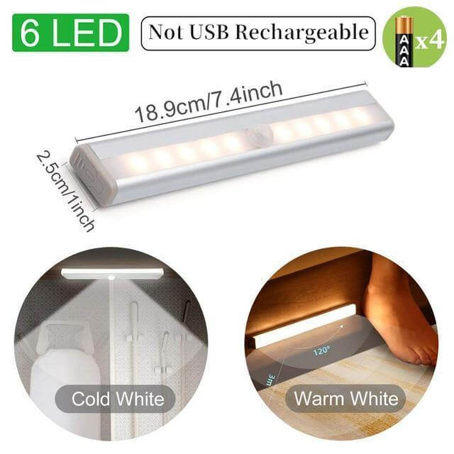 Warm & Cold Light Motion Sensor Wireless LED Lights