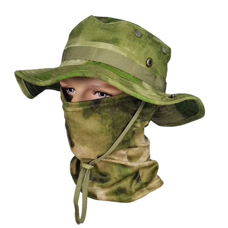 Tactical Camouflage Full Face Cover Hat