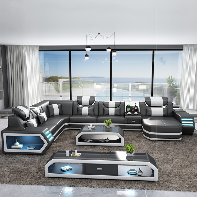 Futuristic Hyper-Lounge Grand Living Sofa Set