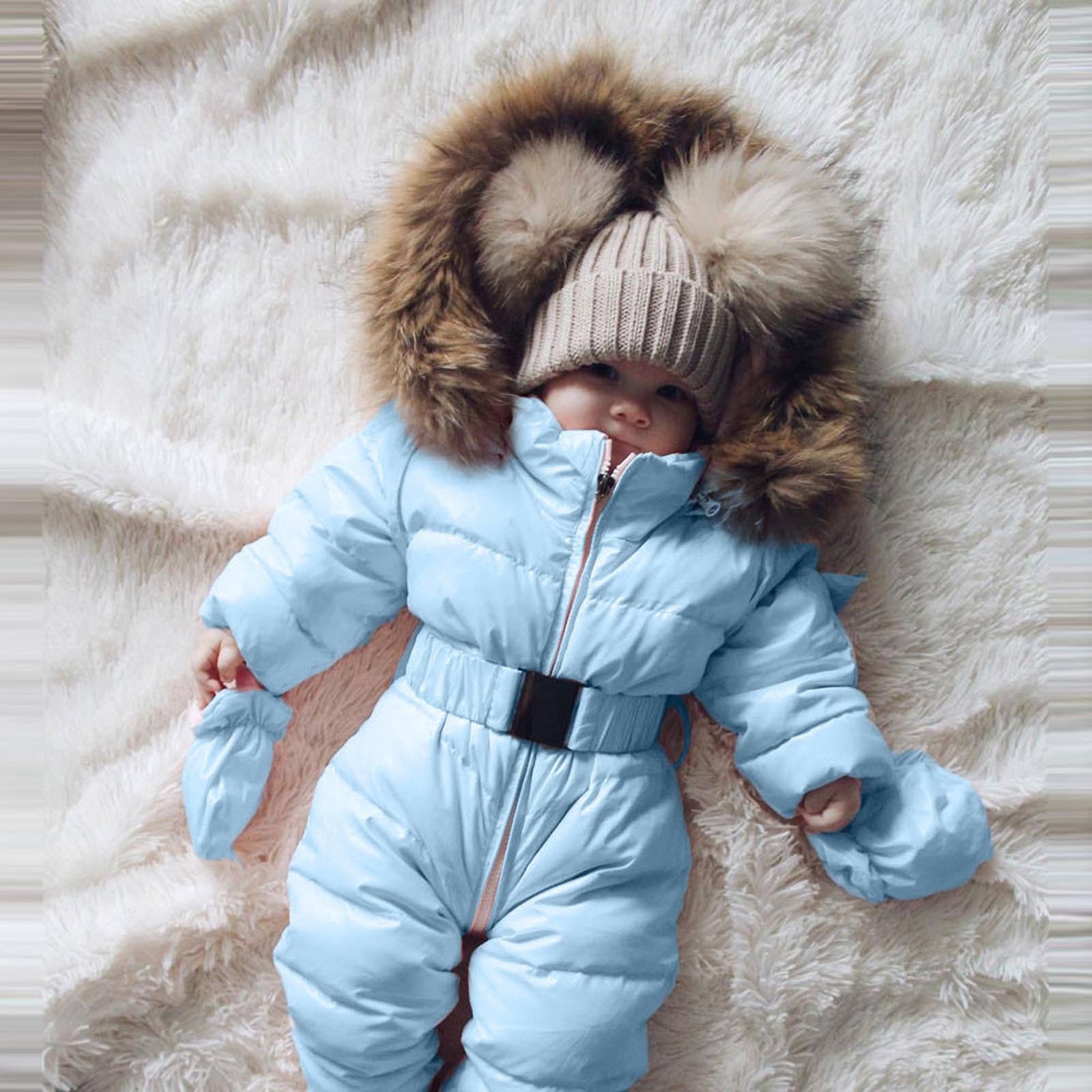 Warm Long Sleeve Hooded Baby Coat