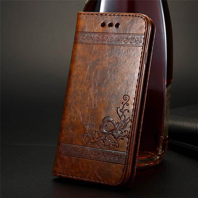 Retro Leather Case For iPhone Models