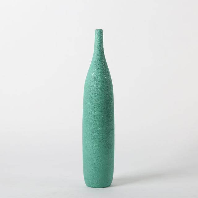 Interior Green Resin Flower Stone Vase for Home Decoration