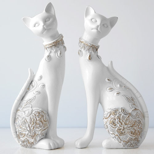 European Cute Resin Cat Figurines