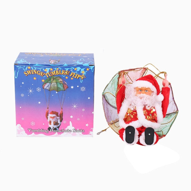 Electric Santa Claus Parachute Christmas Toy