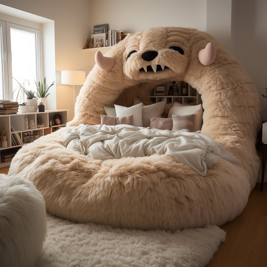 Cozy Animals Oversized Plush Beds