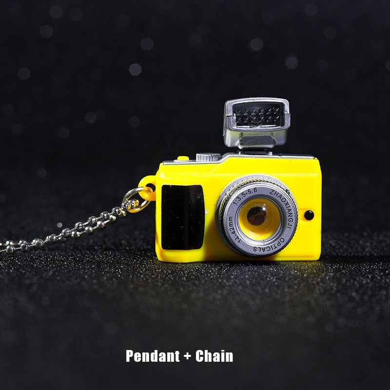 Vintage Camera Shaped Flashlight Necklace