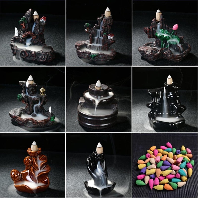 Ceramic Creative Waterfall Incense Burner