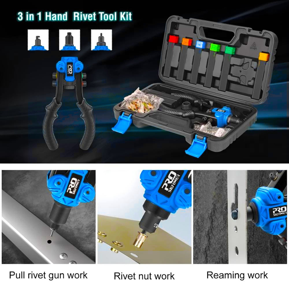 3in1 Hand Rivet Nut Tool Set