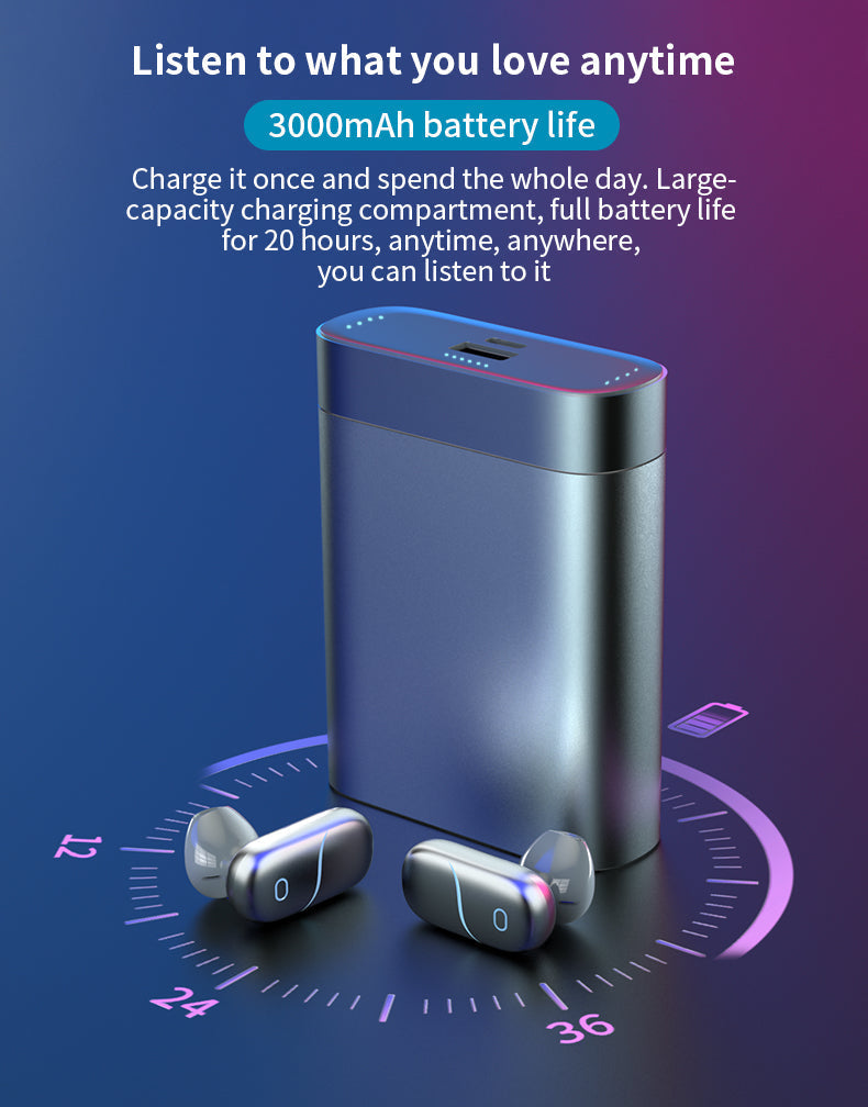 Wireless Touch Control Power Bank Earphone