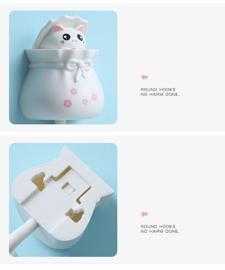 Cute Cat Sticky Hook Hanger