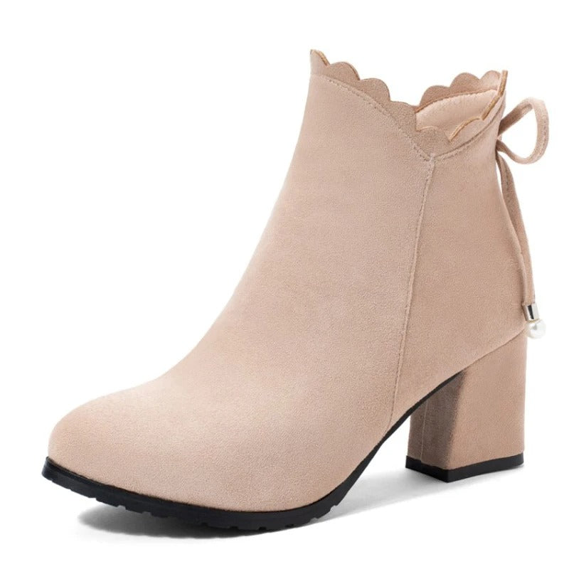 Ruffles Ankle Fall Women Boots