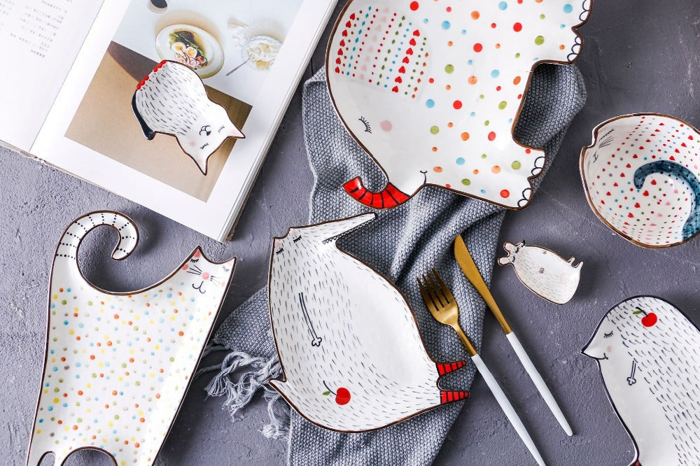 Ceramic Creative Cute Animal Breakfast Plates