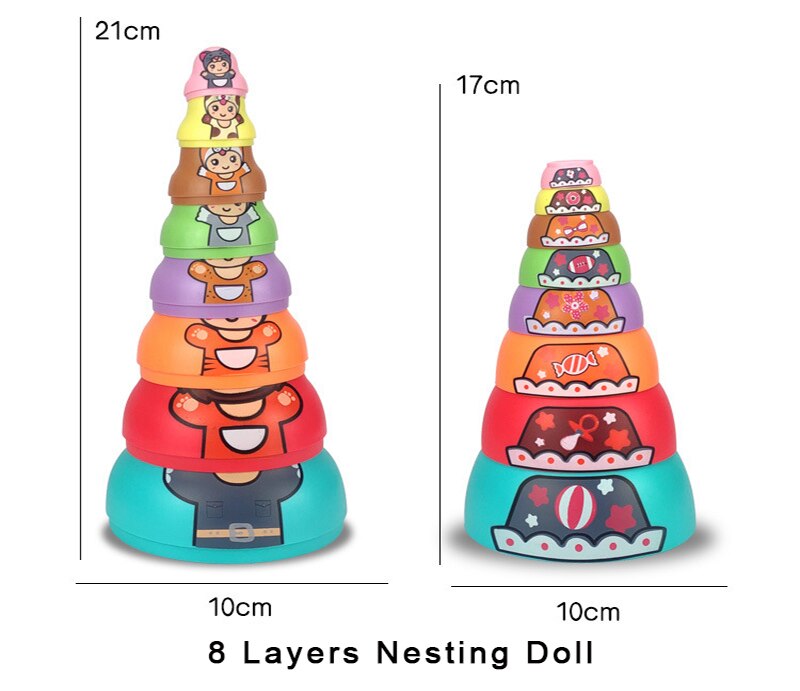 Educational Colorful Kids Matryoshka Dolls