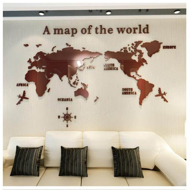 A Map Of the World Wall Art Decoration