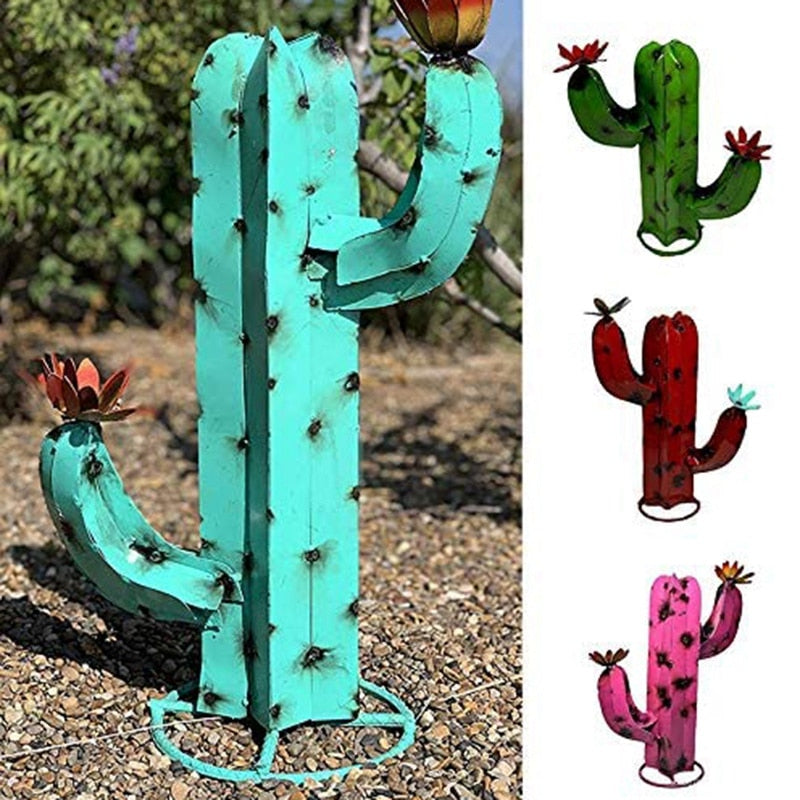 Garden Metal Art Cactus Decor